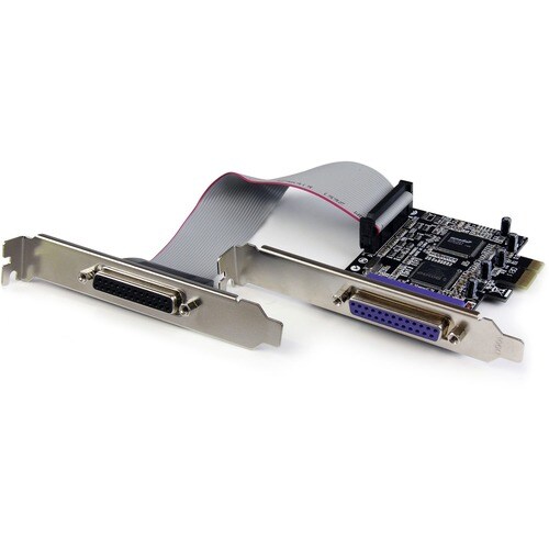 StarTech.com 2 Port PCI Express / PCI-e Parallel Adapter Card - IEEE 1284 with LP Bracket - 2x DB25 (F) PCIE Parallel Port