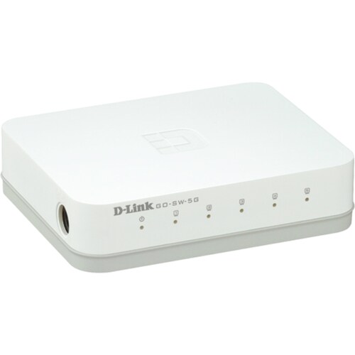 D-Link 5-Port Unmanaged Gigabit Switch - 5 Ports - 10/100/1000Base-T - 2 Layer Supported - Desktop - 3 Year Limited Warranty