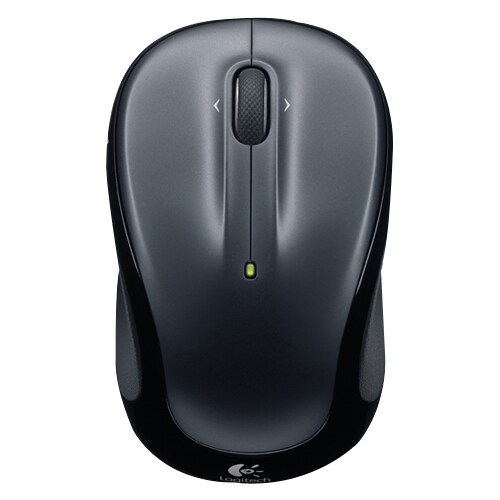 Logitech M325 Mouse - Radio Frequency - USB - Optical - Dark Silver - Wireless - 2.40 GHz - Tilt Wheel