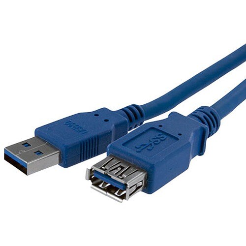 StarTech.com 1m Blue SuperSpeed USB 3.0 Extension Cable A to A - Male to Female USB 3 Extension Cable Cord 1 m - First End