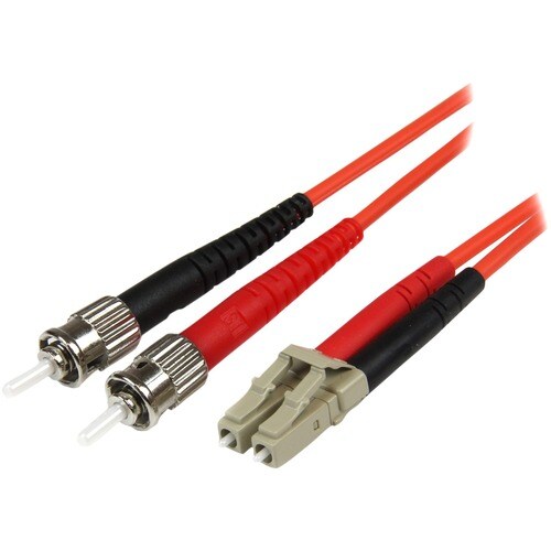 StarTech.com 10m Fiber Optic Cable - Multimode Duplex 50/125 - LSZH - LC/ST - OM2 - LC to ST Fiber Patch Cable - Fiber Opt