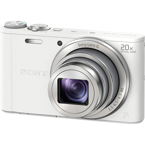Sony Cyber-shot DSC-WX300 18.2 Megapixel Compact Camera - White - 1/2.3" Exmor R CMOS Sensor - 3"LCD - 20x Optical Zoom - 