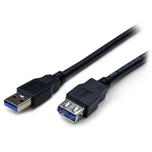 Cable 1.8m Extensión Alargador USB 3.0 SuperSpeed - Macho a Hembra USB A - Extensor - Negro StarTech.com USB3SEXT6BK