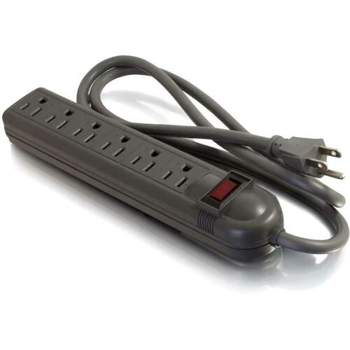 C2G 6-Outlet Power Strip with Surge Suppressor - 6 Receptacles