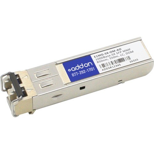 Brocade (Formerly) E1MG-SX-OM Compatible TAA Compliant 1000Base-SX SFP Transceiver (MMF, 850nm, 550m, LC, DOM) - 100% comp