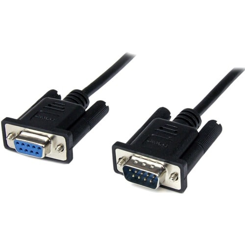 StarTech.com 1m Black DB9 RS232 Serial Null Modem Cable F/M - DB9 Male to Female - 9 pin Null Modem Cable - 1x DB9 (M), 1x