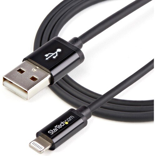 StarTech.com 1m (3ft) Black Apple® 8-pin Lightning Connector to USB Cable for iPhone / iPod / iPad - First End: 1 x Type A