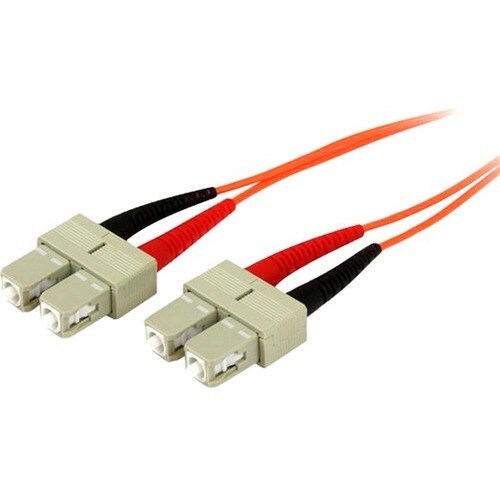 StarTech.com 5m Fiber Optic Cable - Multimode Duplex 50/125 - OFNP Plenum - SC/SC - OM2 - SC to SC Fiber Patch Cable - 16.
