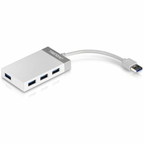 TRENDnet 4-Port USB 3.0 Compact Mini Hub with Built in USB 3.0 Cable, Plug & Play, Compatible with: Linux, Windows, Mac, N