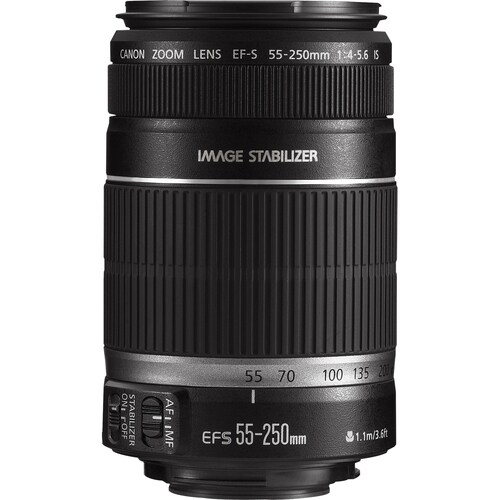 Canon - 55 mm to 250 mm - f/5.6 - Telephoto Zoom Lens for Canon EF/EF-S - 58 mm Attachment - 0.31x Magnification - 4.5x Op