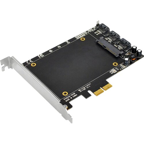 SIIG SATA 6Gb/s 3i+1 SSD Hybrid PCIe - Serial ATA/600 - PCI Express x2 - Plug-in Card - RAID Supported - 0, 1, 10 RAID Lev
