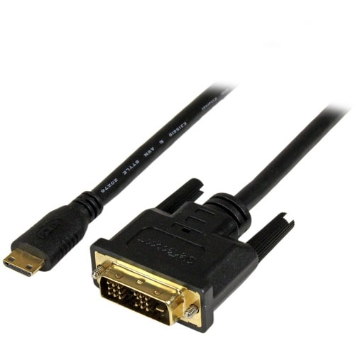 StarTech.com 1m (3.3 ft) Mini HDMI to DVI Cable, DVI-D to HDMI Cable (1920x1200p), HDMI Mini Male to DVI-D Male Display Ca