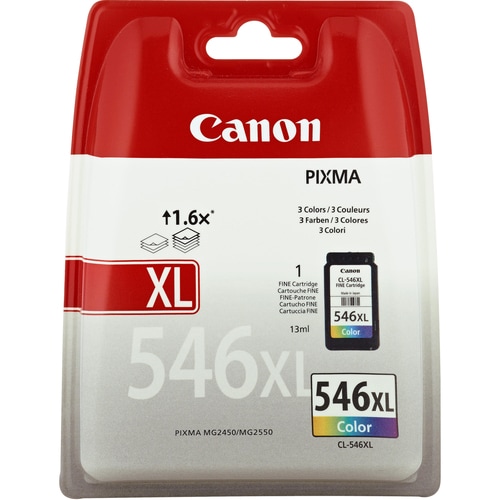 Cartucho de tinta Canon CL-546XL - Cián, Magenta, Amarillo Original - Tinta - 1 Solamente