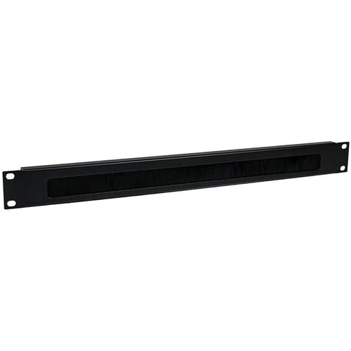 StarTech.com 1U Brush Strip Horizontal Server Rack Cable Management Panel - 1U Height - 19" Width - Steel