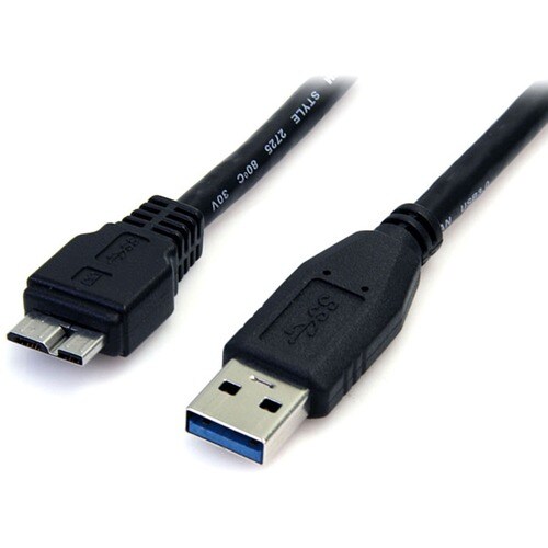 StarTech.com Cable 50cm USB 3.0 Super Speed SS Micro USB B Macho a USB A Macho Adaptador - Negro - Extremo prinicpal: 1 x 