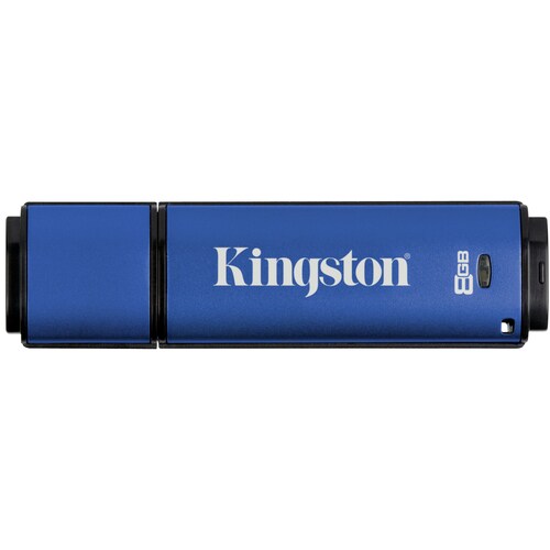 Kingston DataTraveler Vault 8 GB USB 3.0 Flash Drive - 165 MB/s Read Speed - 22 MB/s Write Speed - 5 Year Warranty