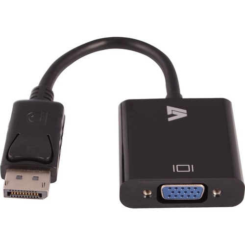 Adaptador de vídeo DisplayPort macho a VGA hembra - V7 CBLDPVGA-1E - 10cm  - para Dispositivo de Vídeo, Monitor, Proyector