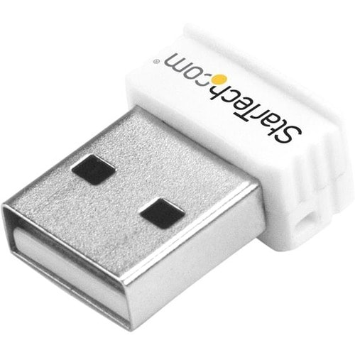 StarTech.com USB 150Mbps Mini Wireless N Network Adapter - 802.11n/g 1T1R USB WiFi Adapter - White USB Wireless Adapter - 