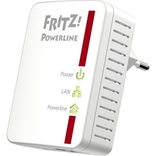 FRITZ! 510E Powerline Network Adapter - 2 - 1 x Network (RJ-45) - 500 Mbit/s Powerline - HomePlug AV+ - Fast Ethernet