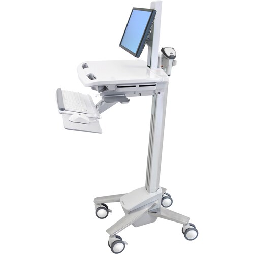Carrello medico Ergotron StyleView - 15,88 kg Capacità - 4 Casters - Acciaio, Con dorsi plastici, Acciaio zincato - x 1282