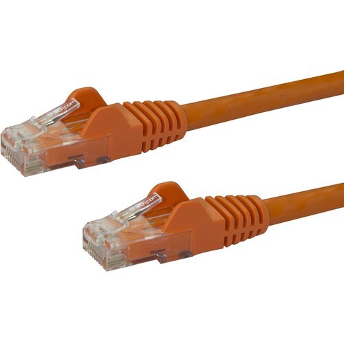 StarTech.com 100ft CAT6 Ethernet Cable - Orange Snagless Gigabit CAT 6 Wire 100W PoE RJ45 UTP 650MHz Category 6 Network Pa