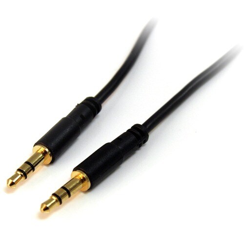 StarTech.com 15 ft Slim 3.5mm Stereo Audio Cable - M/M - First End: 1 x Mini-phone Male Stereo Audio - Second End: 1 x Min