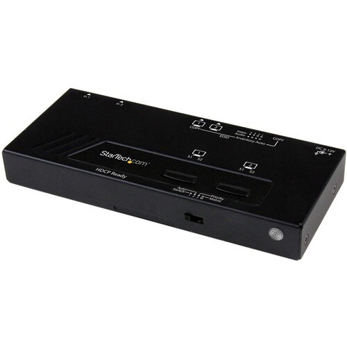 StarTech.com 2X2 HDMI Matrix Switch with Automatic and Priority Switching - 2 In 2 Out HDMI Matrix Splitter Auto Selector 