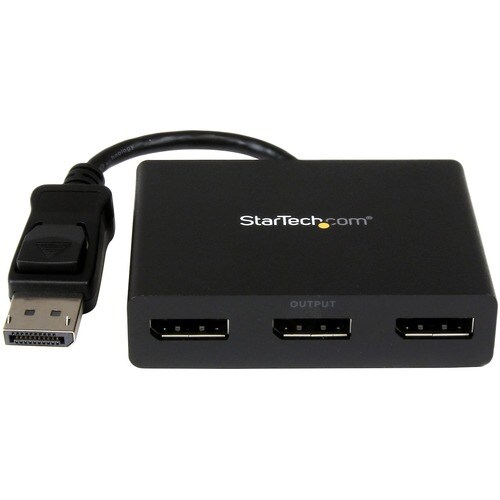 StarTech.com 3 Port DisplayPort MST Hub - 4K 30Hz - DisplayPort to DisplayPort Multi Monitor Splitter for 3 DP Monitor Set
