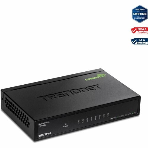 Switch Ethernet TRENDnet TEG-S82G 8 Porte - 2 Layer supportato - Desktop - 3 Anno/i Garanzia limitata