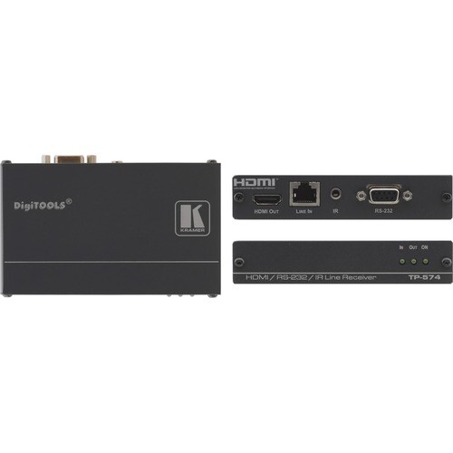 Ricevitore extender video Kramer TP-574 - Con cavo - 1 Dispositivo di uscita - 100 m Range - 1 x Rete (RJ-45) - 1 x Uscita