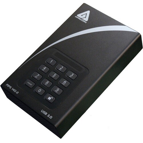 Apricorn Aegis Padlock DT FIPS ADT-3PL256F-4000 4 TB Desktop Hard Drive - 3.5" External - Black - USB 3.0 - 7200rpm - 1 Ye