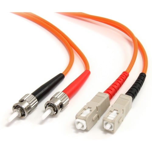StarTech.com 2m Fiber Optic Cable - Multimode Duplex 62.5/125 - LSZH - ST/SC - OM1 - ST to SC Fiber Patch Cable - First En