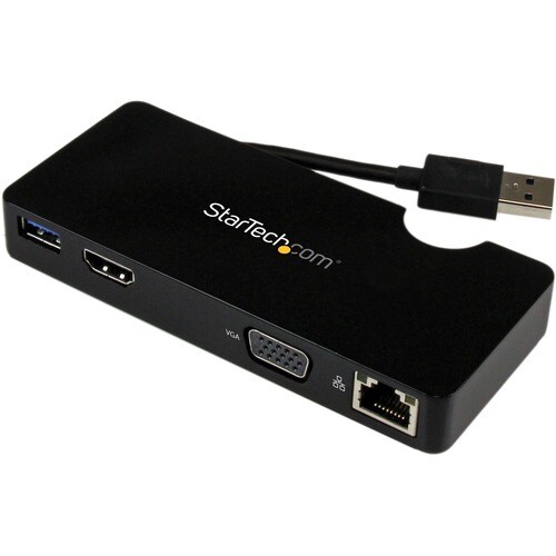 StarTech.com Mini Docking Station Universale per Laptop USB 3.0 con uscita HDMI®/VGA e Gigabit Ethernet USB3.0 - 2 x Porte