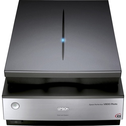 Epson Perfection V800 Flatbed Scanner - 6400 dpi Optical - 48-bit Color - 16-bit Grayscale - USB
