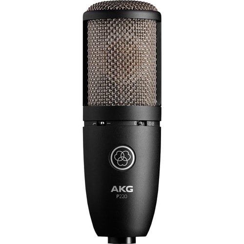 AKG P220 Wired Condenser Microphone - Black - 20 Hz to 20 kHz - Cardioid - Shock Mount - XLR