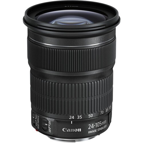 Canon - 24 mm to 105 mm - f/5.6 - Standard Zoom Lens for Canon EF - 77 mm Attachment - 0.30x Magnification - 4.4x Optical 