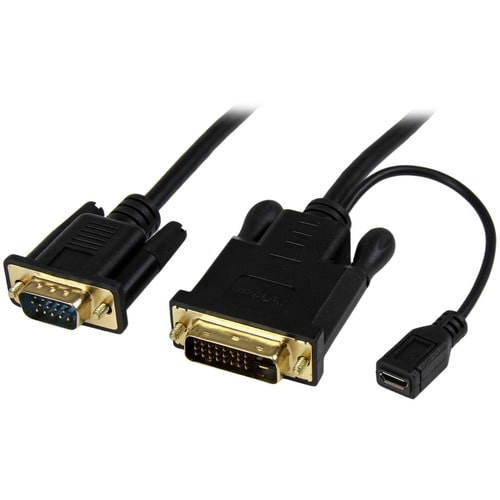 StarTech.com 3 ft DVI to VGA Active Converter Cable - DVI-D to VGA Adapter - 1920x1200 - First End: 1 x DVI-D Male Digital