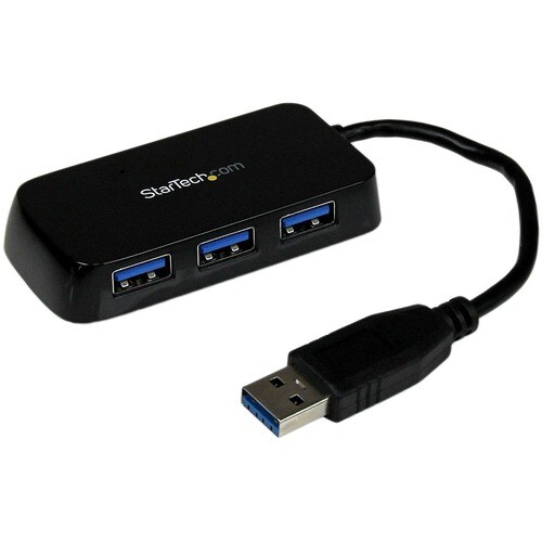 StarTech.com USB Hub - USB - External - Black - 4 Total USB Port(s) - 4 USB 3.0 Port(s) - PC, Mac