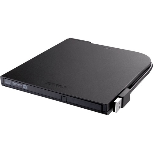BUFFALO 8x Portable DVD Writer with M-DISC Support (DVSM-PT58U2VB) - DVD, CD & M-DISC - Ultra Slim and Compact - USB Bus P