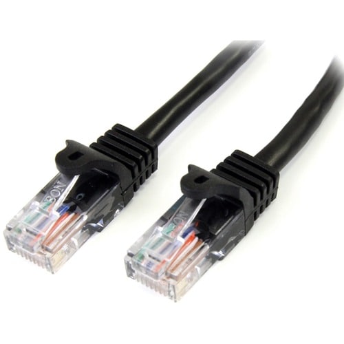 StarTech.com Cable de 1m Negro de Red Fast Ethernet Cat5e RJ45 sin Enganche - Cable Patch Snagless - Cable de conexión - O