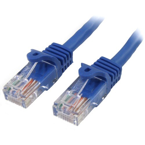 StarTech.com Cable de 1m Azul de Red Fast Ethernet Cat5e RJ45 sin Enganche - Cable Patch Snagless - Cable de conexión - Or