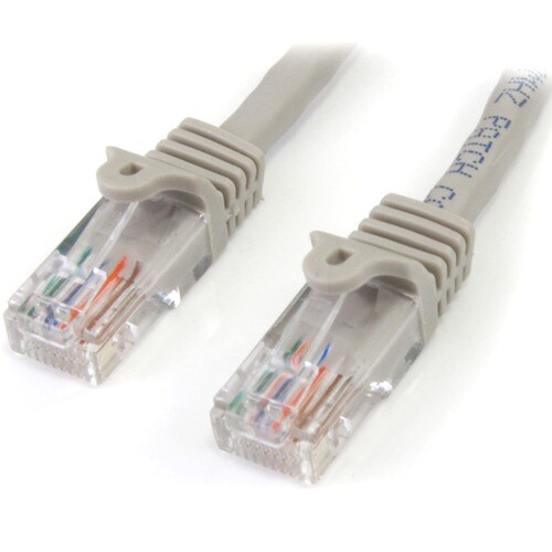StarTech.com 3 m Gray Cat5e Snagless RJ45 UTP Patch Cable - 3m Patch Cord - Ethernet Patch Cable - RJ45 Male to Male Cat 5