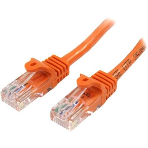 StarTech.com 2 m Orange Cat5e Snagless RJ45 UTP Patch Cable - 2m Patch Cord - Ethernet Patch Cable - RJ45 Male to Male Cat