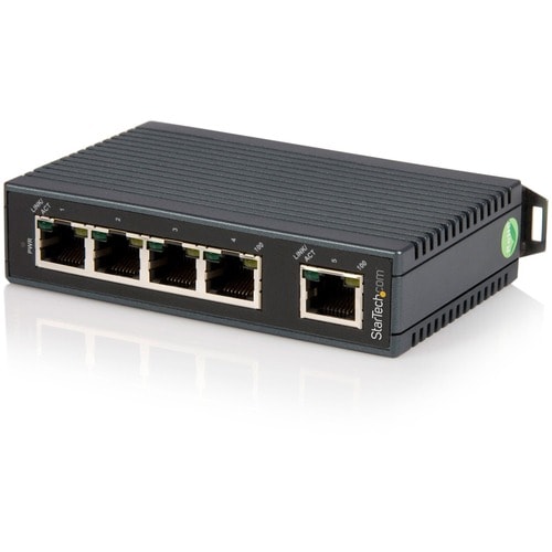 StarTech.com Switch Conmutador Industrial Ethernet de 5 Puertos RJ45 de Montaje en Carril DIN - 2 Capa compatible - 2,12 W