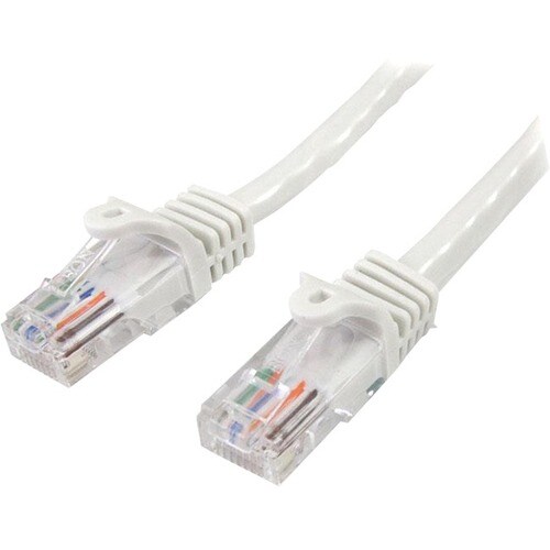 StarTech.com 1 m White Cat5e Snagless RJ45 UTP Patch Cable - 1m Patch Cord - Ethernet Patch Cable - RJ45 Male to Male Cat 