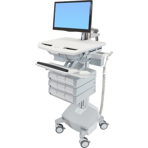 Ergotron StyleView SV44 Display Stand - Up to 61 cm (24") Screen Support - 14.97 kg Load Capacity - 128.3 cm Height x 46.5