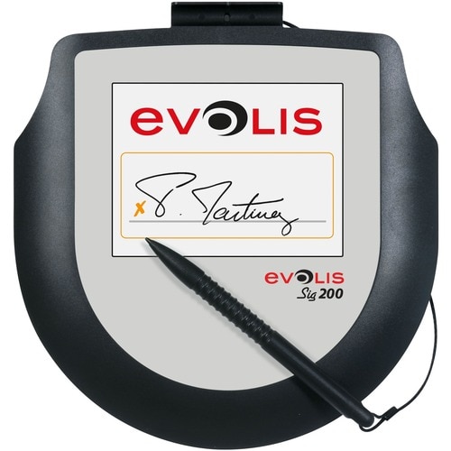 Evolis Sig200 Signature Pad - Backlit LCD - 3.98" x 2.99" Active Area LCD - Backlight - 640 x 480 - USB