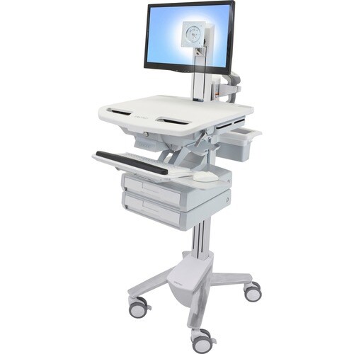 Ergotron StyleView SV44 Display Stand - Up to 61 cm (24") Screen Support - 17.69 kg Load Capacity - 128.3 cm Height x 44.5