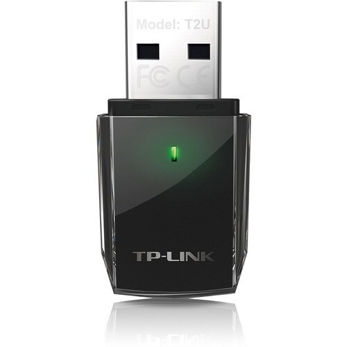 TP-Link Archer T2U IEEE 802.11ac Wi-Fi Adapter for Desktop Computer/Notebook - USB 2.0 - 600 Mbit/s - 2.40 GHz ISM - 5 GHz
