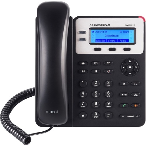 Grandstream GXP1625 IP Phone - Corded - Wall Mountable - Black - 2 x Total Line - VoIP - 2 x Network (RJ-45) - PoE Ports